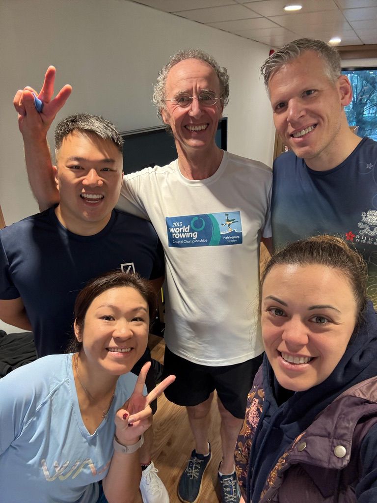 Brian with members of a peer support group